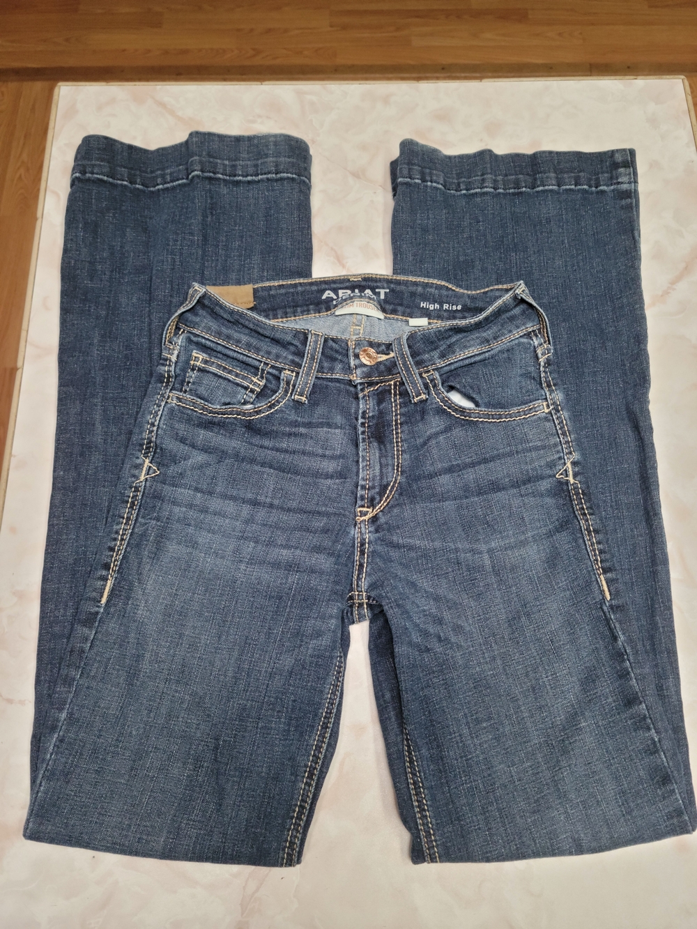 Ariat High Rise Slim Trouser Jeans 25R Dark Wash Western
